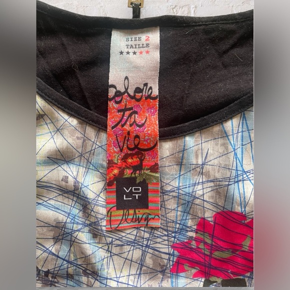 Volt Design Cap Sleeve Top Wearable Art Size 2 (M/L) - Picture 3 of 6